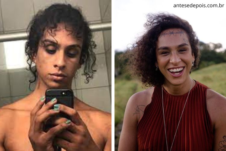 Antes e depois de Linn da Quebrada do BBB 22